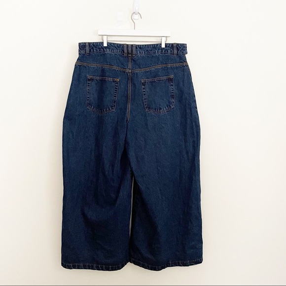 Adidas Ivy Park Wide Leg Denim Snap Up Baggy Pants Jeans Rodeo Collection Sz 2X - Picture 7 of 16